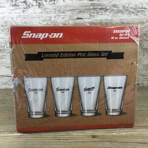 Snap-On Tools Pint Glass Set of 4 – Limited Edition 16 oz SSX15P110 – NIB
